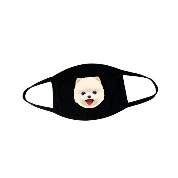 Pomeranian Puppy Face Mask