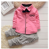 Toddler Boy -3 pcs Long sleeve sport suit and bow tie