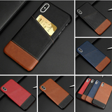 Luxury Slim Leather Credit Card Wallet Case For iPhone