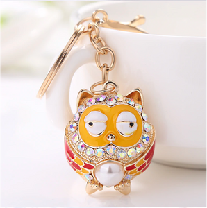 Keychain Animal Series with Rhinestone Crystal charme           .