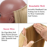 24 Inches Invisible Wire No Clips Hair Extension