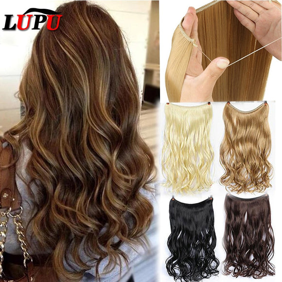 24 Inches Invisible Wire No Clips Hair Extension